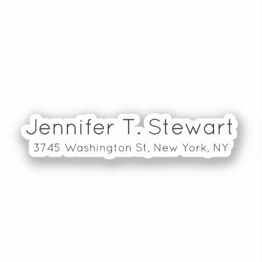 Wit Professioneel Elegant Eenvoudig Sticker (Voorkant)