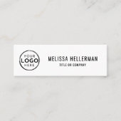 Wit Professioneel Logo QR Code Mini Visitekaartje (Voorkant)