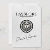 Wit Puerta Vallarta paspoort Bewaar de datum Save The Date (Voorkant)