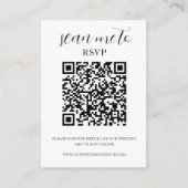 Wit | QR-code | Bruiloft RSVP Behuizing Kaart (Voorkant)