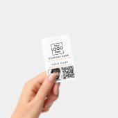 Wit QR-code ID-foto werknemerspas op maat bedrukt Badge (Handheld)