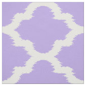 Wit Quatrefoil Ikat met aangepaste blauwe achtergr Stof (Swatch)