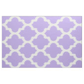 Wit Quatrefoil Ikat met aangepaste blauwe achtergr Stof (Fat Quarter)