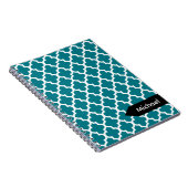 Wit Quatrefoil Naadloos patroon Notitieboek (Rechterzijde)