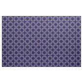 Wit Quatrefoil op Midnight Blue Achtergrond Stof (Yard (91,4 cm))