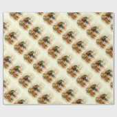 WIT-RABBIT MET EENVOUDIGERE EGG CADEAUPAPIER (Vlak)