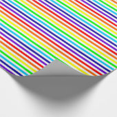 Wit Rainbow Stripes inpakpapier (Hoek)