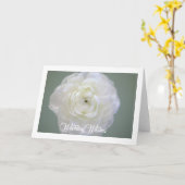 Wit Ranunculus Wenskaart Kaart (Gele Bloem)