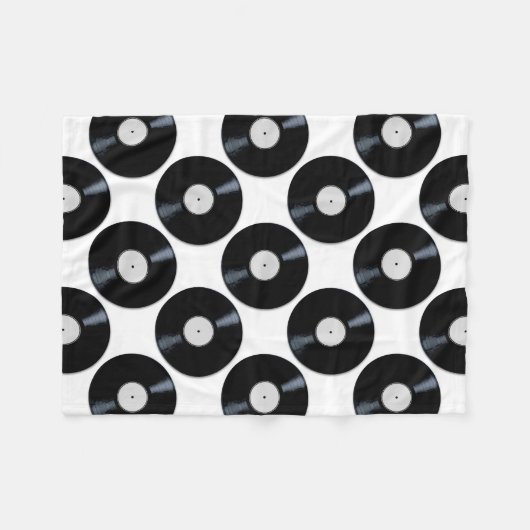 Wit-recordlabel Fleece Deken (Voorkant (Horizontaal))