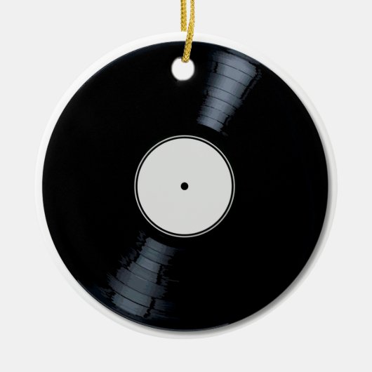 Wit-recordlabel Keramisch Ornament (Voorkant)