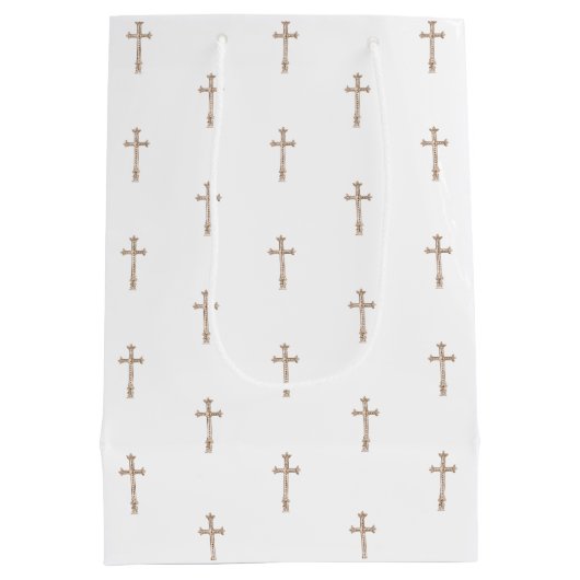 Wit Religieus Kruis | Medium Cadeauzakje (Achterkant)