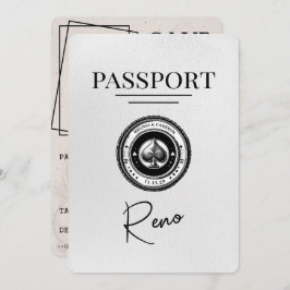 Wit Reno paspoort Bewaar de datum Save The Date