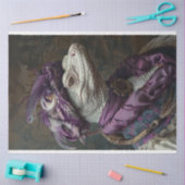 Wit Reptiel in Royalty-vrije kleding Decoupage Tissuepapier (Craft)