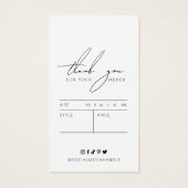 Wit Retail Label Minimalistische Kleding Prijs Lab Visitekaartje (Achterkant)