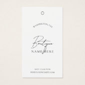 Wit Retail Label Minimalistische Kleding Prijs Lab Visitekaartje (Voorkant)