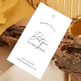 Wit Retail Label Minimalistische Kleding Prijs Lab Visitekaartje