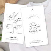 Wit Retail Label Minimalistische Kleding Prijs Lab Visitekaartje