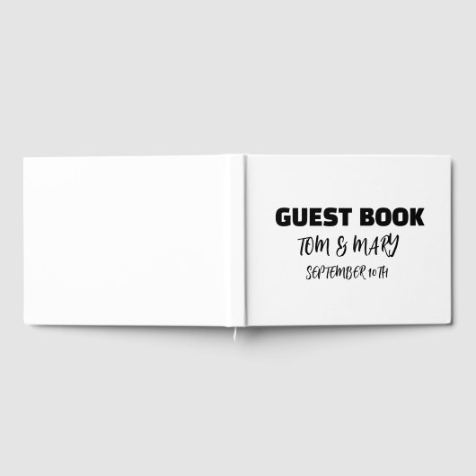 WIT RETRO STIJLVOL BRUILOFT Gastenboek (Volledig)