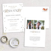 Wit RN Graduatie Graduation Party Invitation Aankondiging