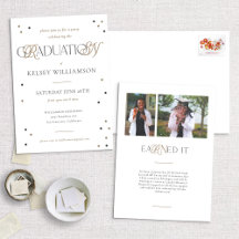 Wit RN Graduatie Graduation Party Invitation