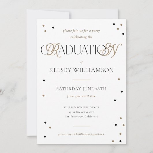 Wit RN Graduatie Graduation Party Invitation Aankondiging (Voorkant)
