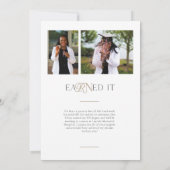 Wit RN Graduatie Graduation Party Invitation Aankondiging (Achterkant)