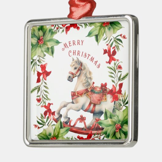 Wit  Rocking Horse Christmas Ornament (Links)