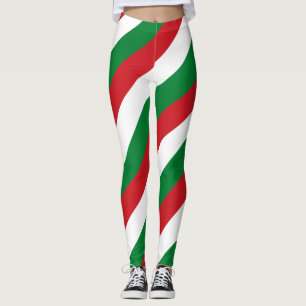 Wit-rode diagonale strepen vlag van Belarus Leggings