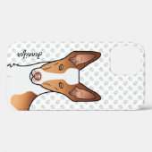 Wit & Rode Ibizan Hound Kortharige Hondenkop Case-Mate iPhone Case (Achterkant (horizontaal))