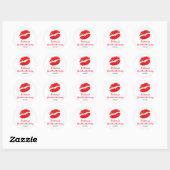 Wit & Rode Lippen Kus Kado Stickers voor Feest (Vel)