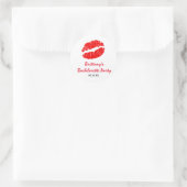 Wit & Rode Lippen Kus Kado Stickers voor Feest (Tas)