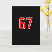 Wit Rode Sportteam Nummer #67 Swea Kaart (Gele Bloem)