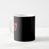 Wit Rode Sportteam Nummer #67 Swea Koffiemok (Voorkant links)