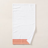 Wit + Rode Strepen Bad Handdoek (Handdoek)