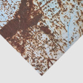 Wit Roestig Metaal Corrosiepatroon Tissuepapier (Detail)