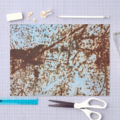 Wit Roestig Metaal Corrosiepatroon Tissuepapier (Craft)