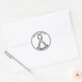 Wit rond Sticker rond de witte streep met hersenka (Envelop)