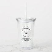 Wit Rond Zakelijk Merk op Acryl Tumbler Acryl Drinkbeker (Voorkant)