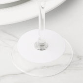 Wit Ronde Wijnglas Label (Dichtbij)