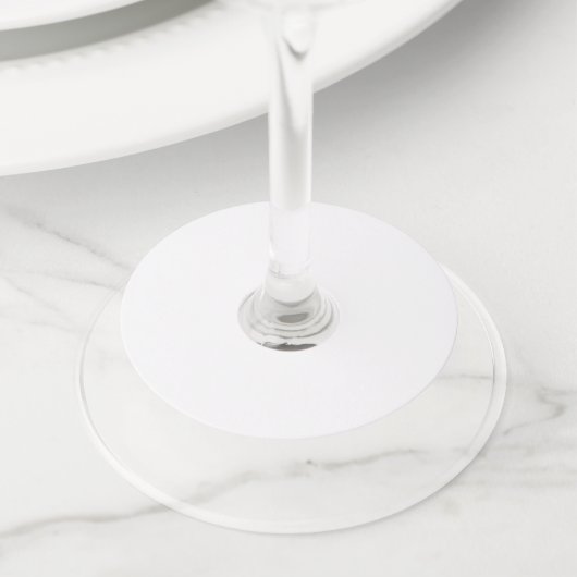 Wit Ronde Wijnglas Label (Dichtbij)