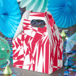 Wit Rood Abstracte Illusie Moderne Favoriet Doos Bedankdoosjes<br><div class="desc">Witte Rood Abstracte Illusie Favor Doos – Moderne Geometrische Kunst,  Kerstmis,  Verjaardag & Trouwcadeau Idee,  Holiday Art,  Winter Huis Decoratie</div>