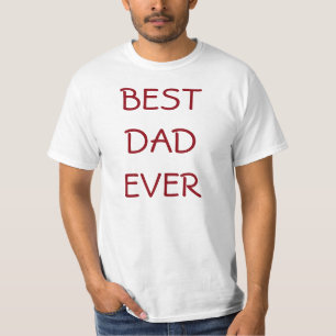 Wit Rood Beste Pap Ooit T-Shirt Vaderdag Gift