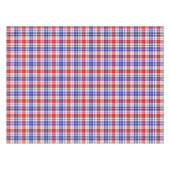 Wit Rood Blauw Geruit Schotse Ruit Ontwerp  Tafelkleed (Voorkant (Horizontaal))