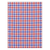 Wit Rood Blauw Geruit Schotse Ruit Ontwerp  Tafelkleed (Voorkant)