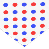 Wit Rood Blauw Stippen Design  Korte Tafelloper (Hoek)