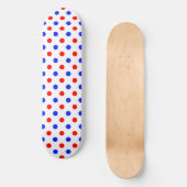 Wit Rood Blauw Stippen Design Persoonlijk Skateboard (Voorkant)