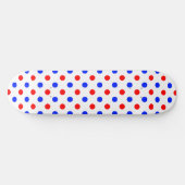 Wit Rood Blauw Stippen Design Persoonlijk Skateboard (Horizontaal)