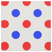Wit Rood Blauw Stippen Design  Stof (Close Up)