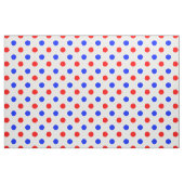 Wit Rood Blauw Stippen Design  Stof (Fat Quarter)