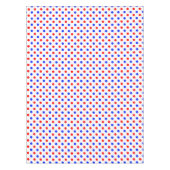 Wit Rood Blauw Stippen Design  Tafelkleed (Voorkant)